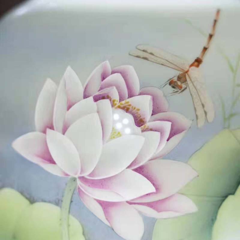 Jingdezhen high - grade knives half the about 30 cm high mud vase gift Jingdezhen porcelain vase transparent bottle by hand