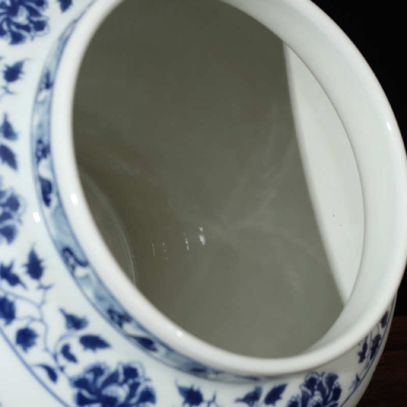 Imitation of yuan blue and white guiguzi down big pot up porcelain pot new archaize guiguzi blue and white porcelain ceramic furnishing articles