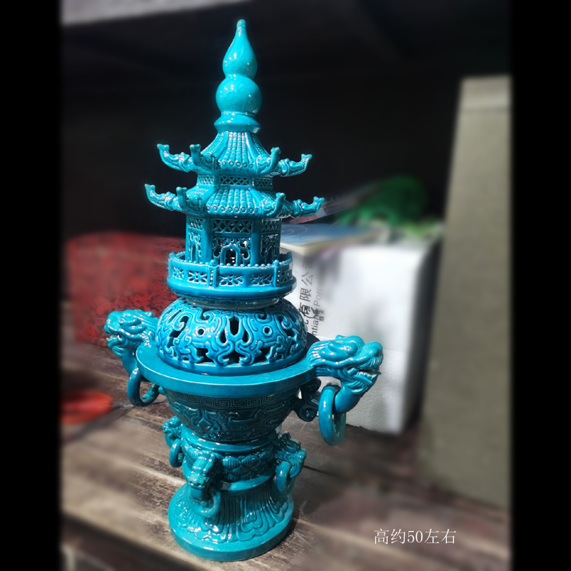 Archaize Ming xuande blue censer aromatherapy high classical jingdezhen porcelain mosquito incense buner porcelain incense buner