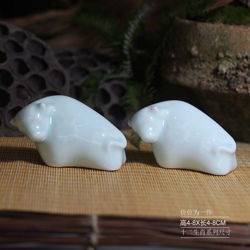 Panda rabbit elephant cow tiger snake horses sheep rabbit chicken dog pig cat zodiac monkey porcelain porcelain furnishing articles