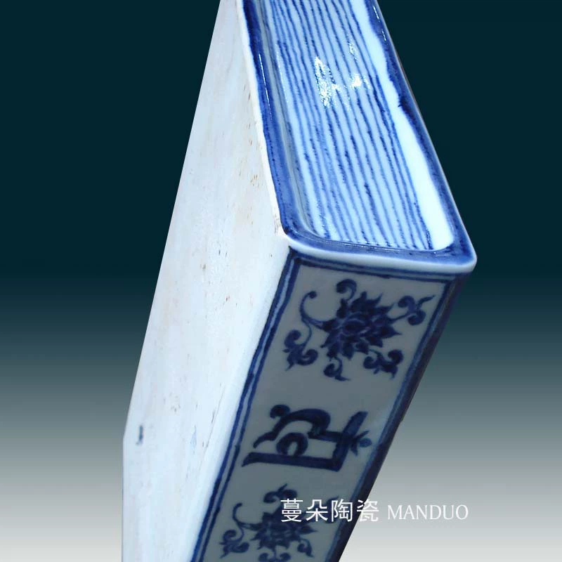 Jingdezhen blue and white dragon hand - made porcelain furnishing articles imitation jintong of blue and white porcelain porcelain book display book