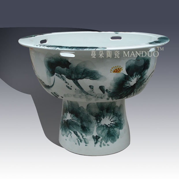 Tall courtyard hall ceramic porcelain VAT fish a goldfish bowl lotus pond lily ceramic porcelain crock