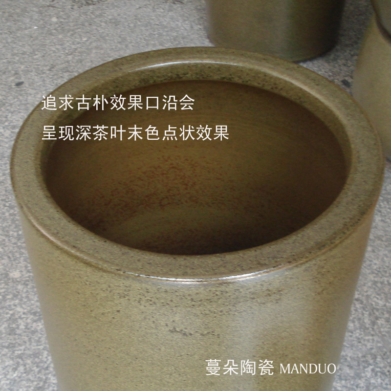 Jingdezhen quiver at the end of the upscale tea vase painting and calligraphy scrolls quiver vase of primitive simplicity of classical straight bottle