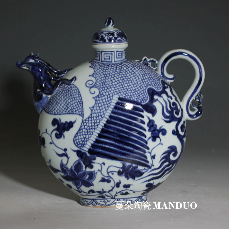 Imitation of the yuan dynasty blue and white porcelain jar zito bian yuan dynasty blue - and - white porcelain pot of jingdezhen blue and white comb antique pot