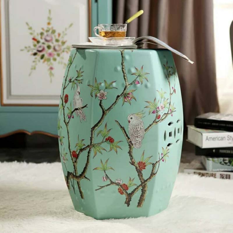 Jingdezhen hand - made famille rose porcelain who is suing park garden ceramic who six sides adult children practical who