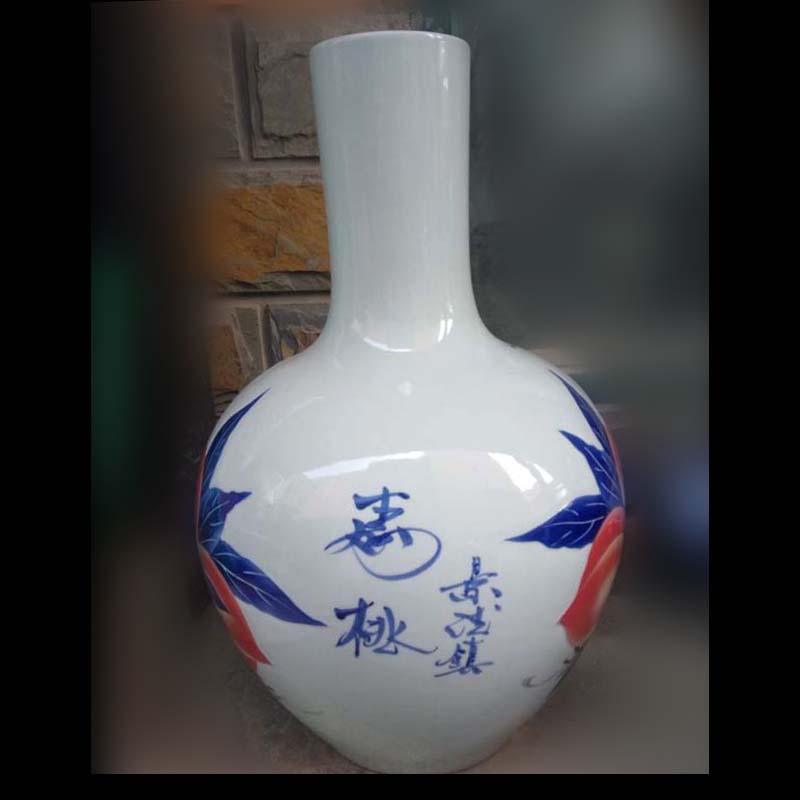 Jingdezhen hand - made xiantao carving celestial birthday ceramic vase xiantao celestial art porcelain vase