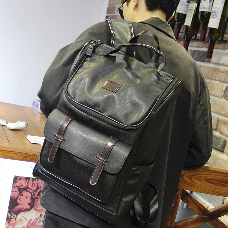 2022 Korean version Double shoulder bag Outdoor commuter Computer Shoulder Bag Travel Bag Big Capacity Mountaineering Bag Tide Bag