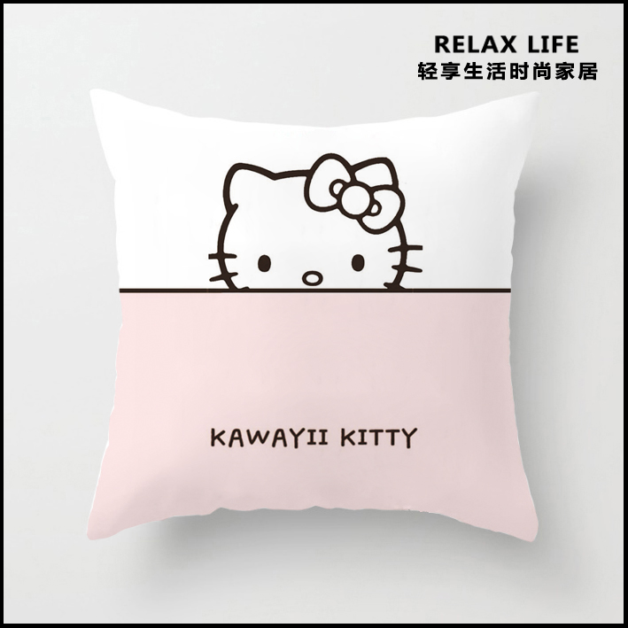 Mới sang trọng kitty gối phim hoạt hình dễ thương hello kitty xe sofa đệm đệm cô gái món quà