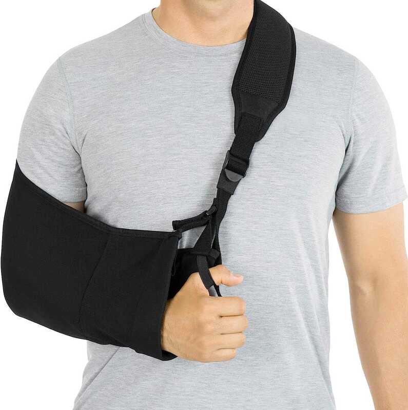 Breathable Elastic Forearm and Elbow Joint Fixation Brace with Neck Strap for Arm Fracture