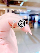 Senior light luxury rose ring female niche design sense French Net red temperament opening ring 2021 New Tide