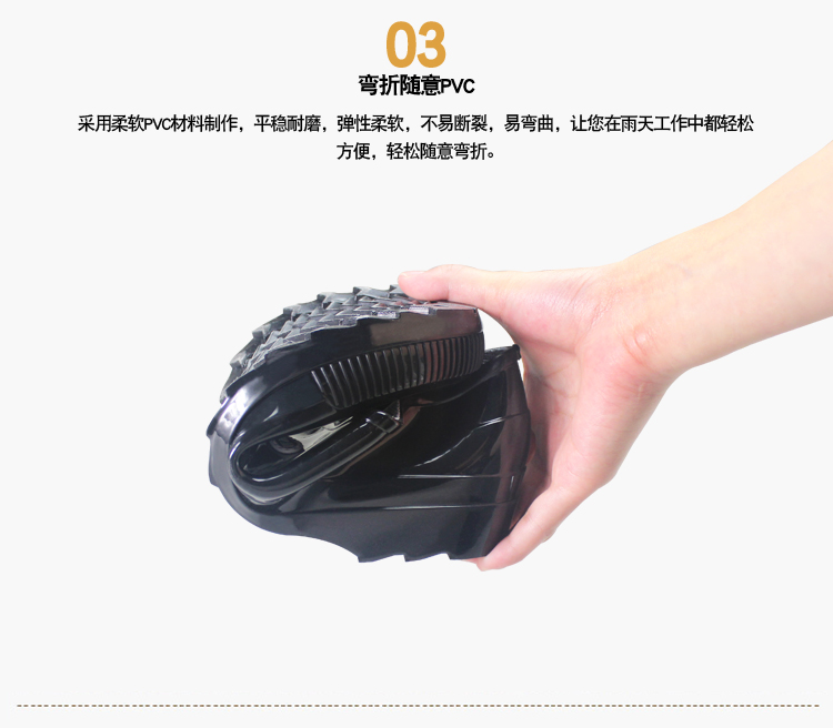 Giày cao gót đôi sao nam mùa thu nam thấp giúp công việc Giày chống nước Giày chống trượt Giày cao gót cộng với quần short cotton Giày cao su bao gồm mùa đông bọc giày đi mưa