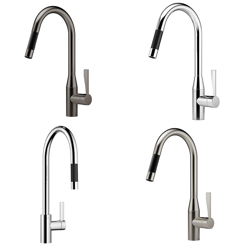 German contemporary Dornbracht kitchen tap with pull-out 33870875 33870895 rotatable