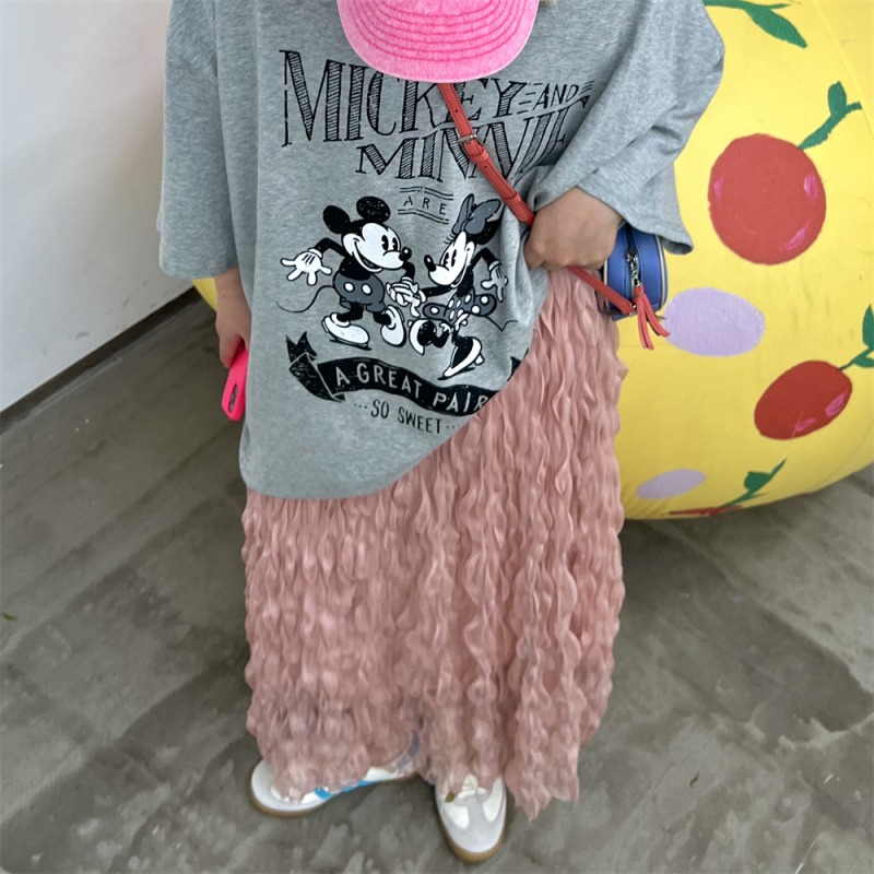 Love to Kick It by 4.5kg Niche Fashion Outfit: Large Loose T-Shirt for Women with Minnie & Mickey Design, Summer Top
