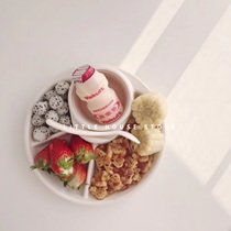Little House) round dividing picnic plate · elegant food plate series no1