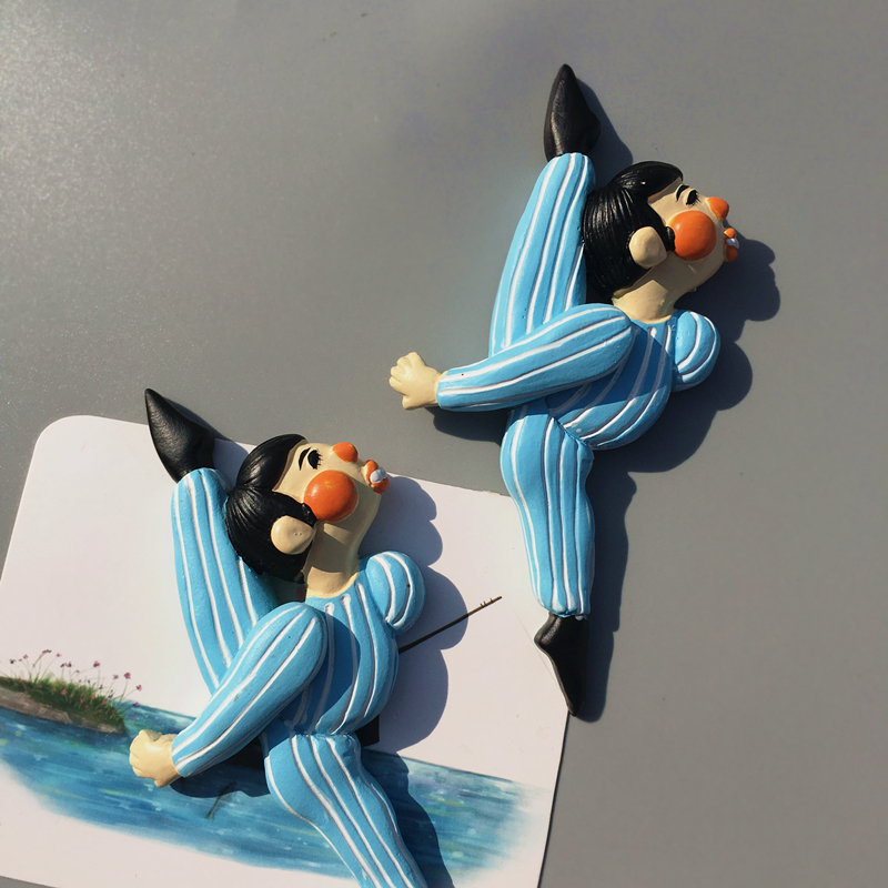 Ugly-cute ballet dancer to blame dance photo message stickers Fridge Sticker Magnet Creative 3d Solid