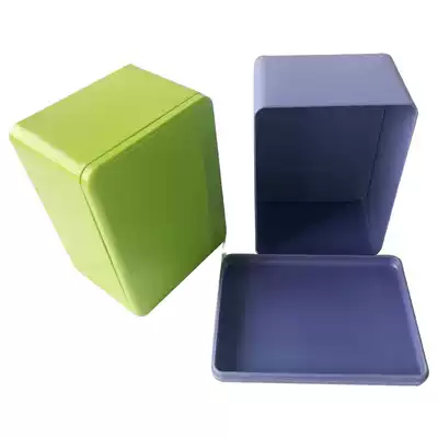 Two matte iron box mask iron box bill desktop storage box cookie gift box small iron box
