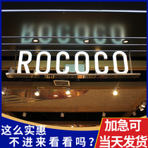 Acrylic luminous word led signboard stainless steel advertising crystal custom plane background wall door head word resin word