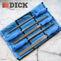 Dick multi-purpose file set originally imported from Germany 5-piece set rolled bag coarse tooth file 517100