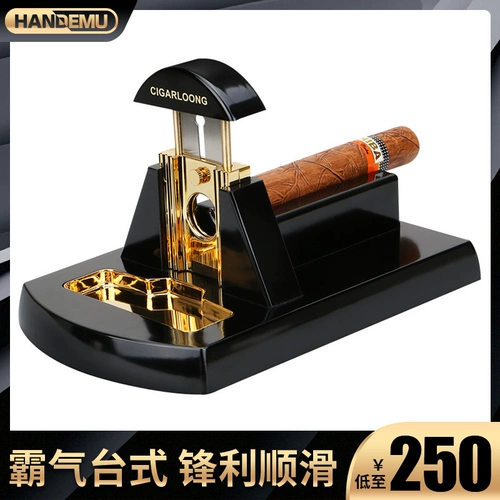 Сигарлуонг сигарные ножницы гладкие и изысканные тайваньские текстуры сигар ножнины с сигарной из нержавеющей стали нож сигар
