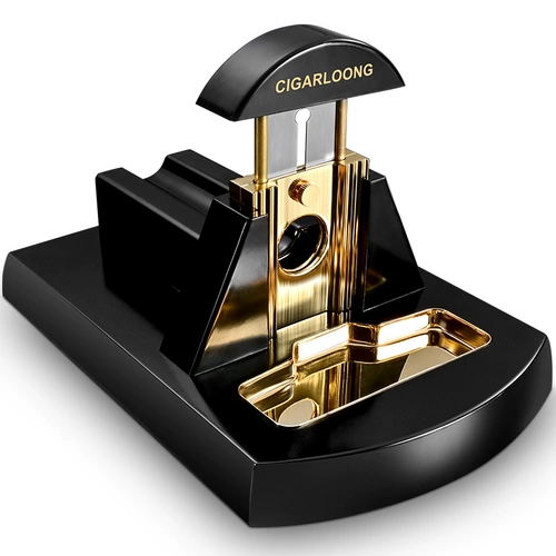 Сигарлуонг сигарные ножницы гладкие и изысканные тайваньские текстуры сигар ножнины с сигарной из нержавеющей стали нож сигар