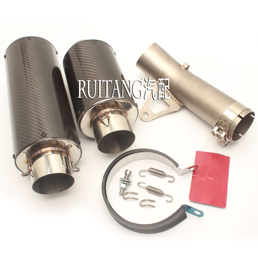 Sửa đổi xe máy AR carbon sợi 61MM ống xả BMW S1000RR phần giữa kết nối ống thép không gỉ - Ống xả xe máy pô xe wave s 100