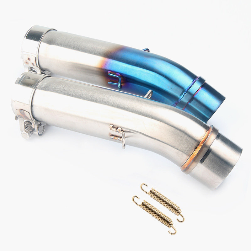 Suitable for Honda cb400x modified parts exhaust pipe mid-section silencer interface stainless steel elbow FZ400 locomotive