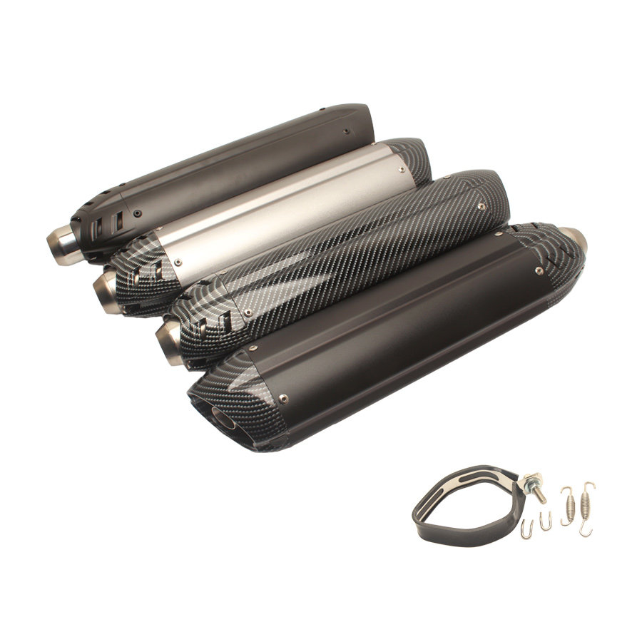 Modified parts for Kawasaki Suzuki Honda motorcycle exhaust pipe MIVV devil imitation carbon fiber locomotive exhaust pipe