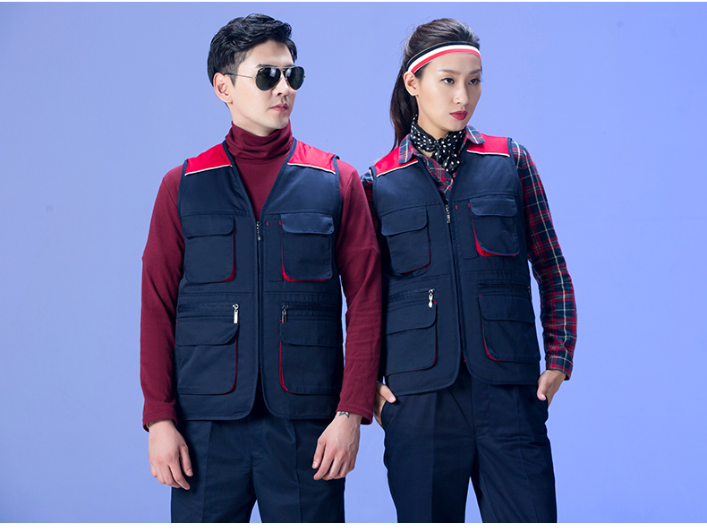 Áo vest cotton in logo tùy chỉnh in logo quảng cáo vest mùa thu đông dày bảo hiểm lao động vest vest tình nguyện áo ba lổ