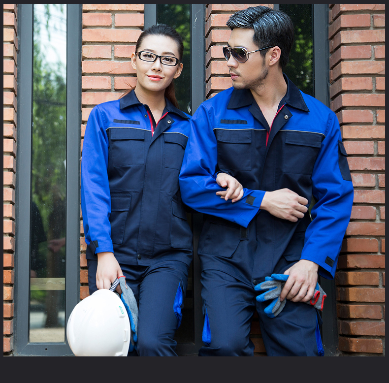 Bộ quần áo bảo hộ lao động mùa xuân và mùa thu Quần áo bảo hộ nam Quần áo bảo hộ Auto Beauty Repair Tooling Logistics Xử lý quần áo bảo hộ lao động đồ bộ cát hàn