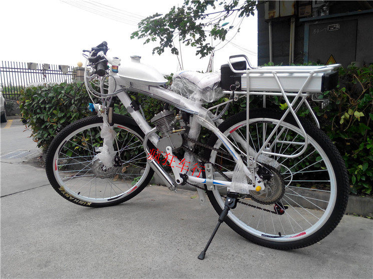 Long-distance field fuel-assisted bicycle Gasoline engine Mountain bike Three-in-one oil-electric hybrid