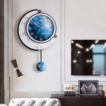 Wall clock living room personality decoration home clock fashion creative wall clock modern simple mute swing quartz clock