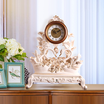 European style retro clock clock clock living room desktop ornaments clock fashion creative home desktop American silent table clock