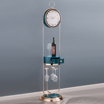 High end floor clock standing bell TV cabinet next to floor swing piece clock living room modern light lavish vertical silent clock