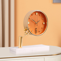 Personality Art Pendulum Clock Living Room Modern Minima Light Lavish Timekeeper Clock Silent Quartz Clock Home Desktop Clocks