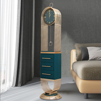 Modern light luxury floor clock living room corner cabinet TV cabinet next to ornaments clock home fashion personality clock