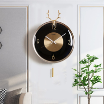 Simple European clock wall clock Household living room fashion creative electronic clock Nordic clock silent quartz clock atmosphere