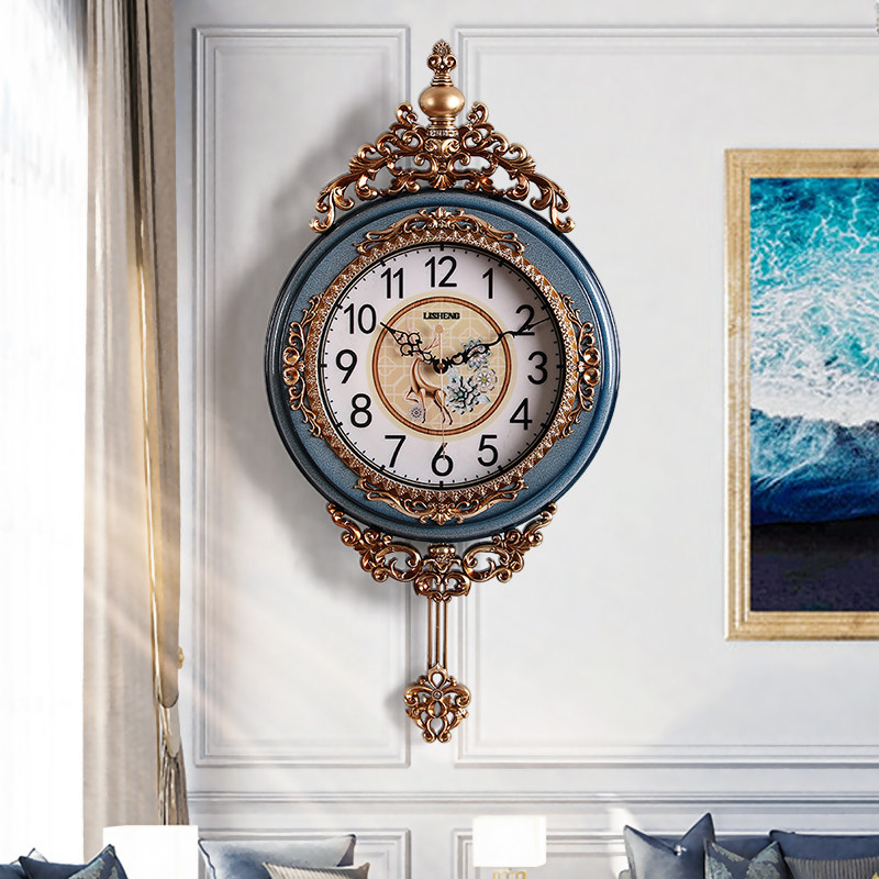 Home quartz clock Table hanging clock Living room Modern minimalist creative fashion individuality Eurostyle light lavish hanging wall clock