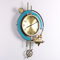 Green Wall Clock Living Room Home Fashion Modern Simple European Light Luxury Mute Wall Quartz Clock Personality Clock