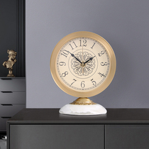 Living Room Seat Clock Home Desktop Desktop Creative Pendulum Pieces Clocks High-end Fashion American Minimalist Personality Silent Bronze Bell