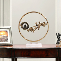 New Chinese watch clock home desktop light luxury American porch TV cabinet living room ornaments clock creative station clock