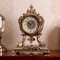 American Muted Seat Bell Eurostyle Retro Wine Cabinet Pendulum Clock Living Room Personality Creative Pendulum table Clock Battery Art Clock