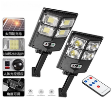 Открытый стене 遥控led强光小路灯双排路灯太阳能庭院灯感应路灯户外照明路灯