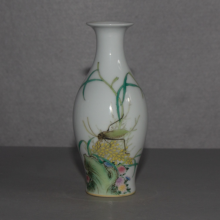 Jingdezhen glazed colorful handmade painting Caterpillar Fungus with Enamel Colorful Ancient Play Collector Centered and Old Kiln Minqing-Taobao