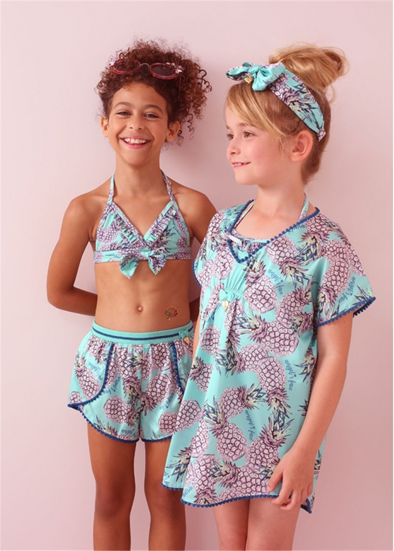 99 non-refundable angels face girls cute pineapple beach sun protection clothing