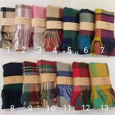 Dad's home domestic spot MA autumn and winter new children's knitted super soft and comfortable Plaid warm scarf