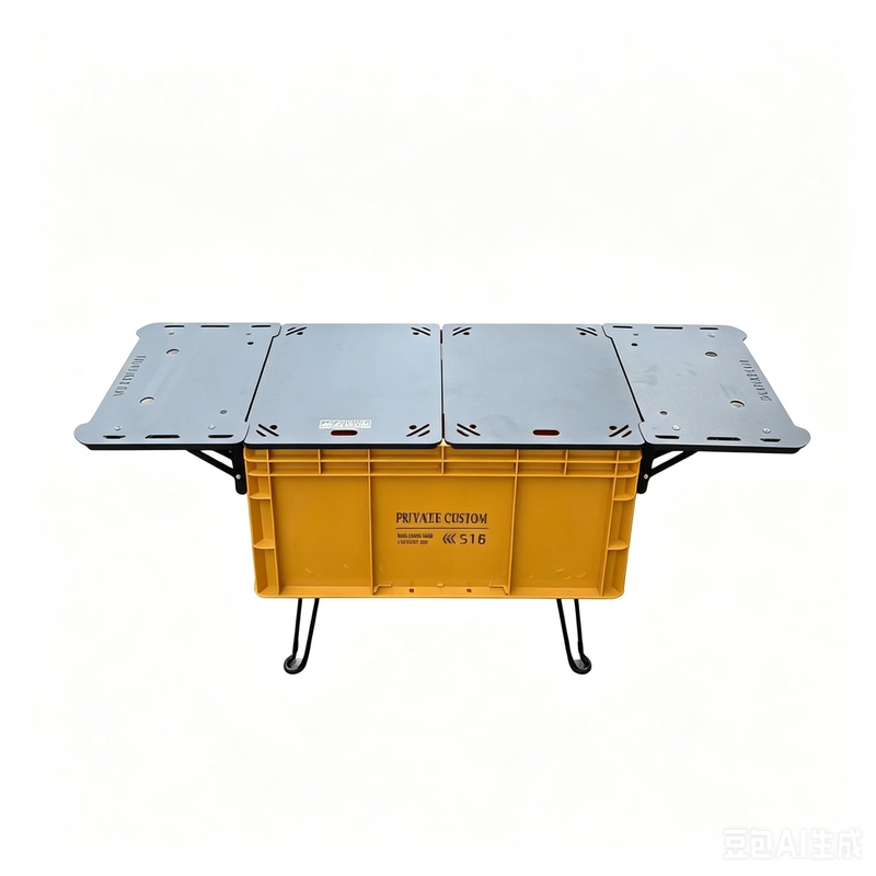Outdoor Camping Table with Thickened 1.2mm Panel, Double Expansion Board, Tabletop 0.5 Unit, 1 Unit Turnover Box, DIY Outdoor Camping Table with Thickened 1.2mm Panel, Double Expansion Board, Tabletop 0.5 Unit, 1 Unit Turnover Box, DIY