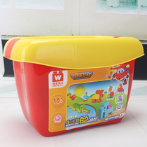 Audi Double Diamond Big Granules Kindergarten Building Blocks Assembled Toys Enlightenment Animals Happy Creative Bucket Intellectual Children