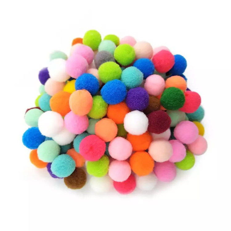 500 mixed high play plush ball diy children creative handmade material Colour decorated wool ball size golden shallot ball-Taobao