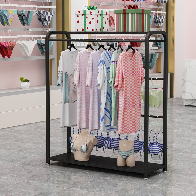 Clothing store shelves Supermarket underwear store display shelves Household wrought iron shelves Stall display shelves tops and skirts shelves