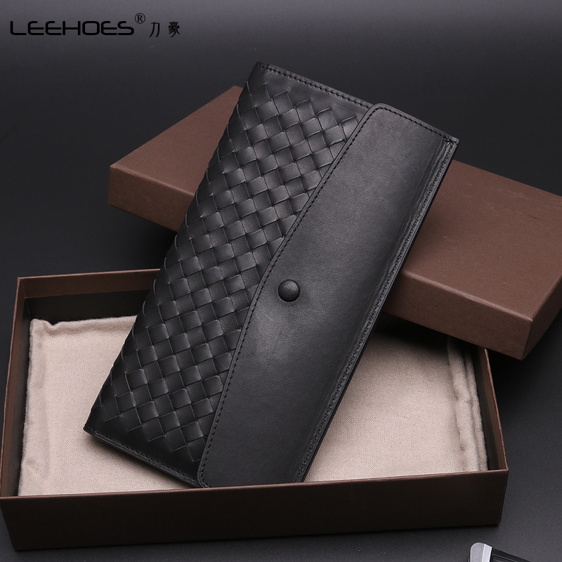 Versatile card bag male tide card genuine leather woven men's wallet integrated 2021 new large-capacity high-end card holder